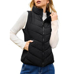💖HOT SALE 55% OFF✨️Womens Sleeveless Zip Up Puffer Vest💗-Cozy Without Bulk