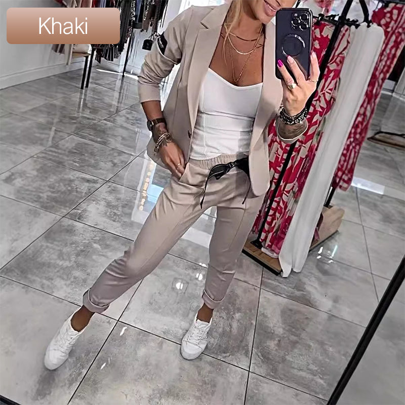 🎉2025 New Products Hot Sale✨Women's Casual Suit Jacket Pants 2-Piece Set