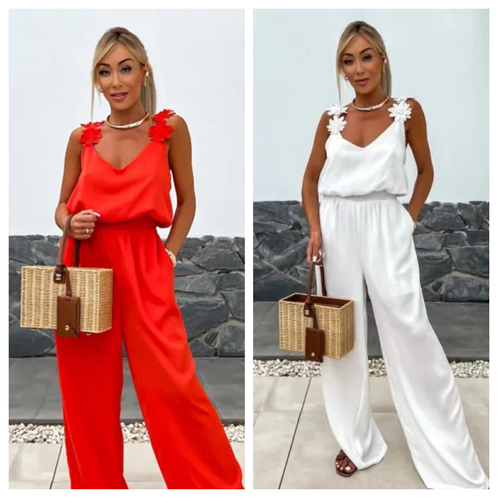 💕Limited Sale 49% OFF💕Women's Sleeveless Wide Leg Jumpsuit