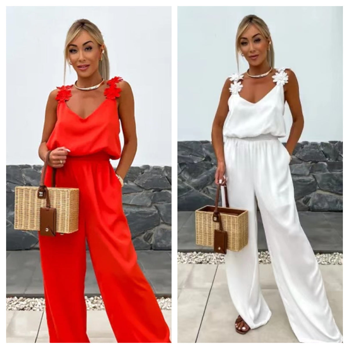 💕Limited Sale 49% OFF💕Women's Sleeveless Wide Leg Jumpsuit