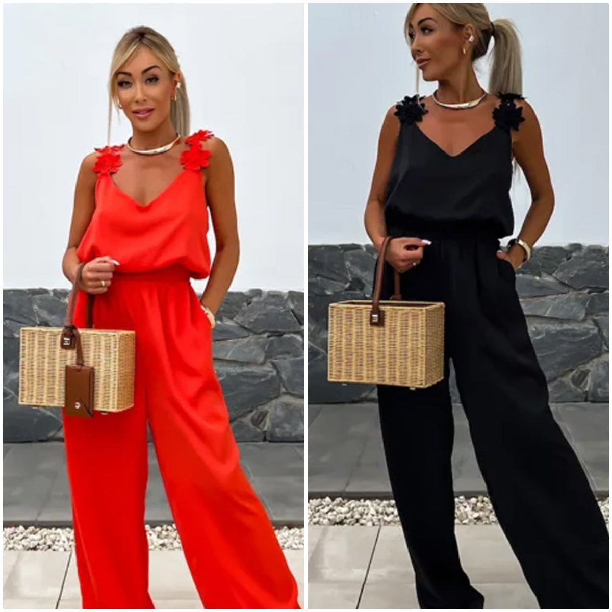 💕Limited Sale 49% OFF💕Women's Sleeveless Wide Leg Jumpsuit