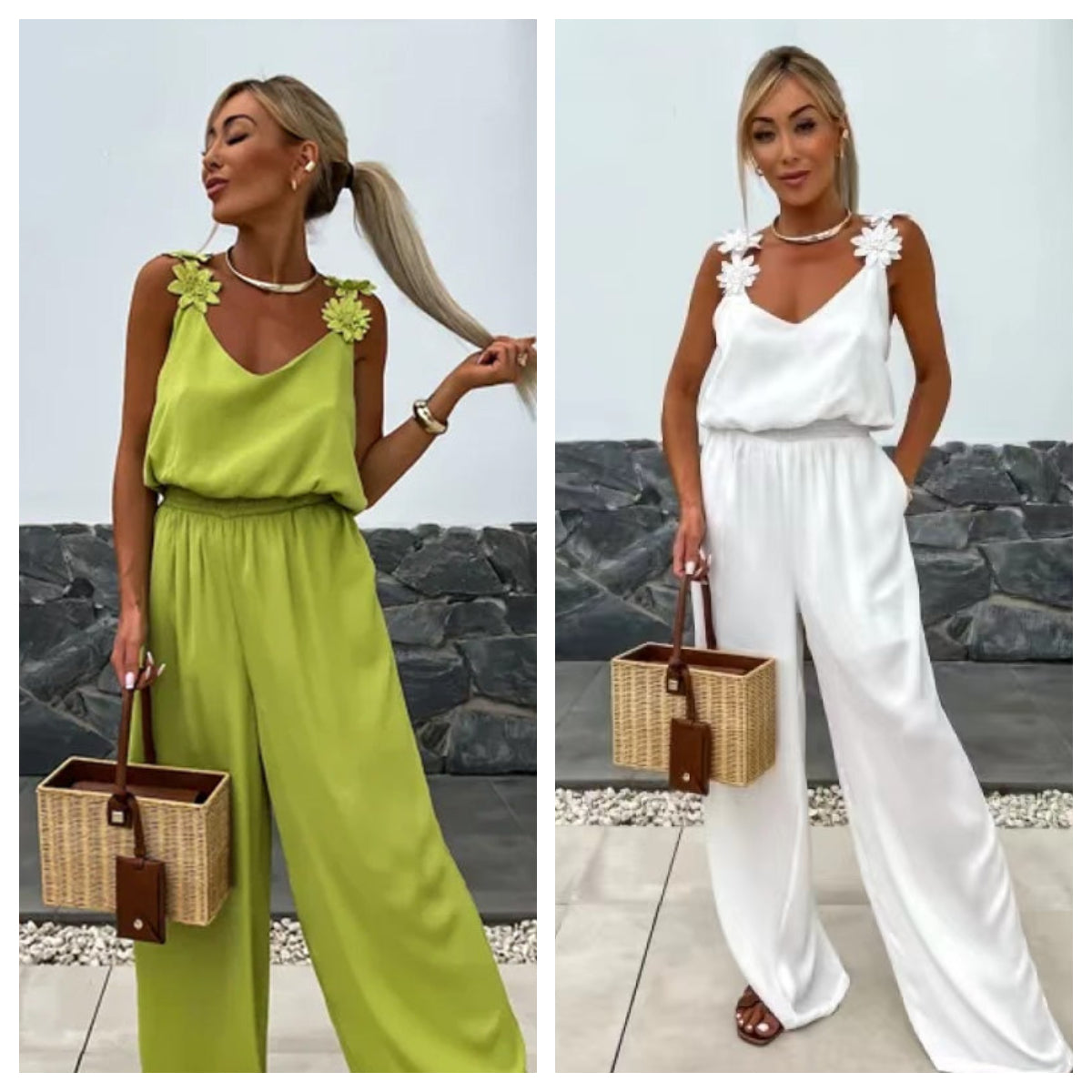 💕Limited Sale 49% OFF💕Women's Sleeveless Wide Leg Jumpsuit