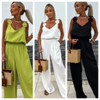 💕Limited Sale 49% OFF💕Women's Sleeveless Wide Leg Jumpsuit