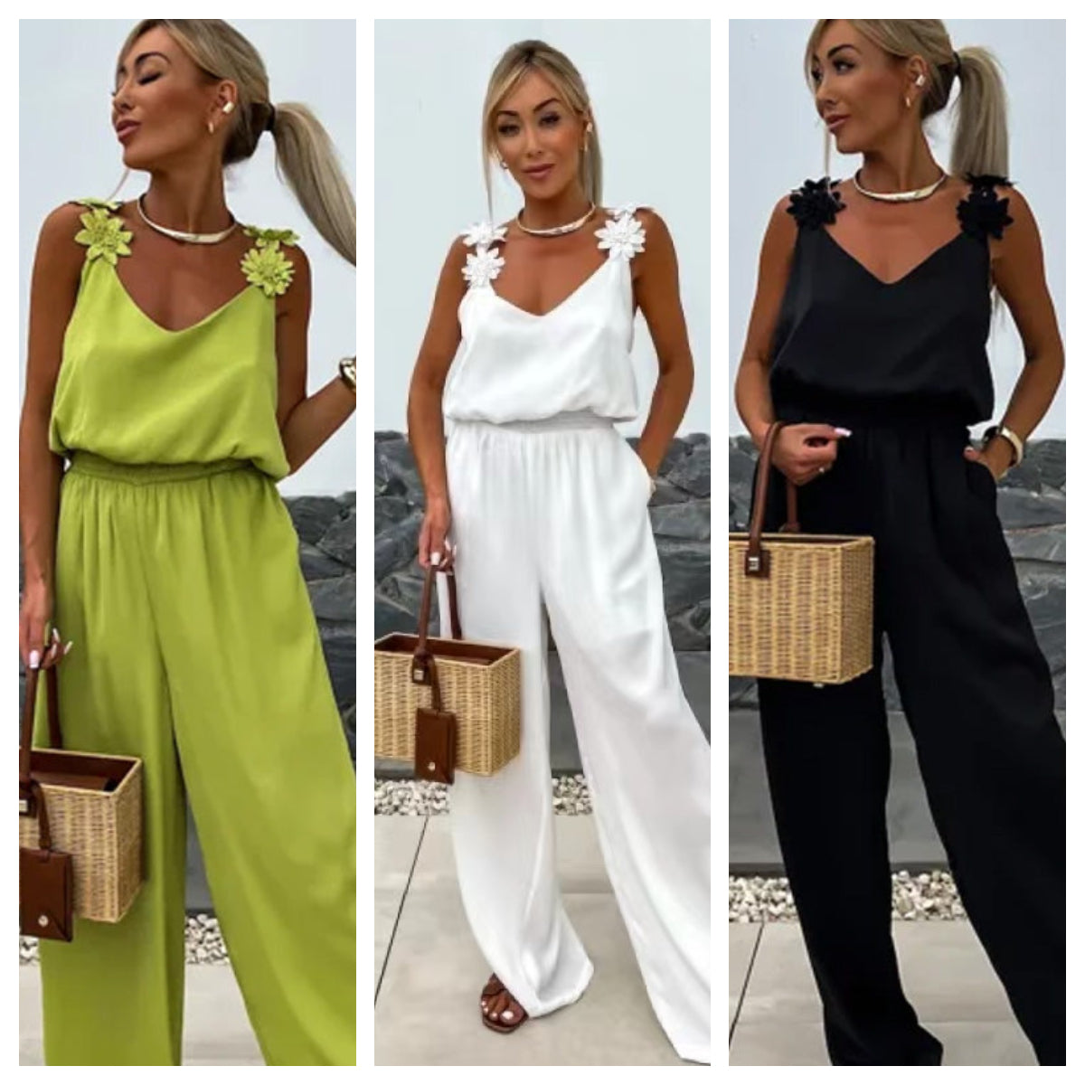💕Limited Sale 49% OFF💕Women's Sleeveless Wide Leg Jumpsuit