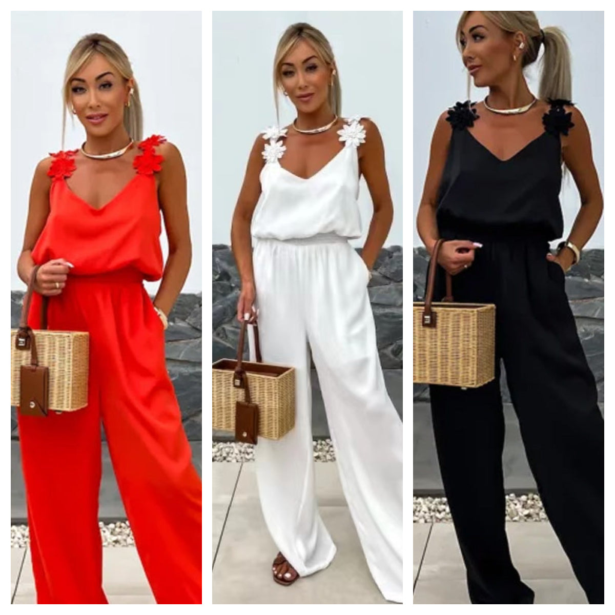 💕Limited Sale 49% OFF💕Women's Sleeveless Wide Leg Jumpsuit