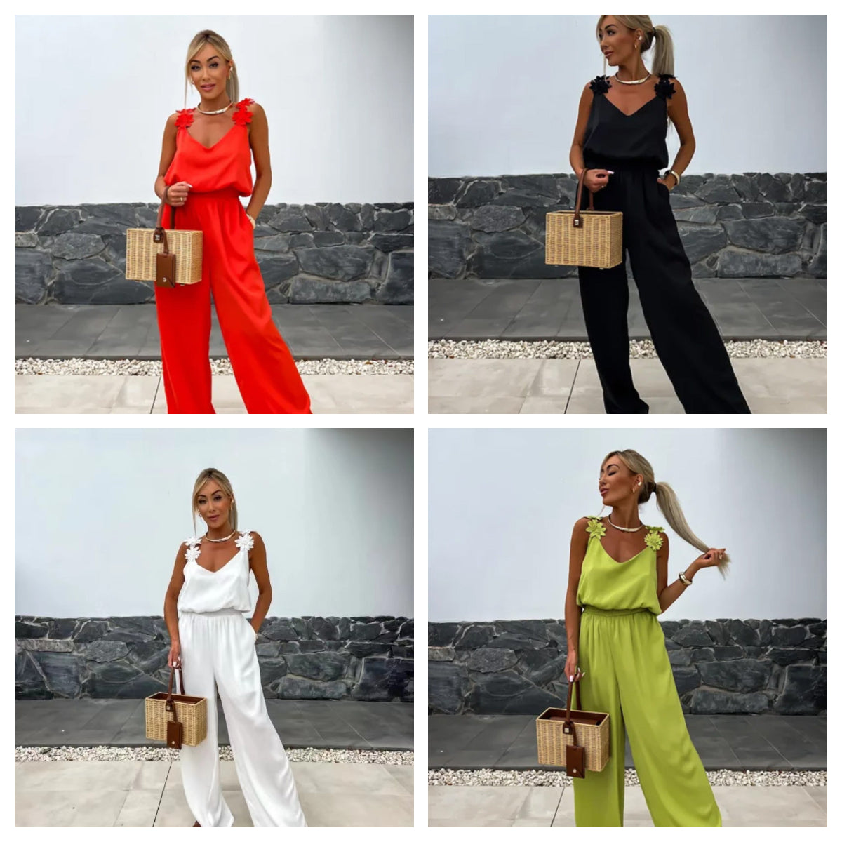 💕Limited Sale 49% OFF💕Women's Sleeveless Wide Leg Jumpsuit
