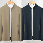 👑Casual jacket with stand-up collar and zip fastening for men