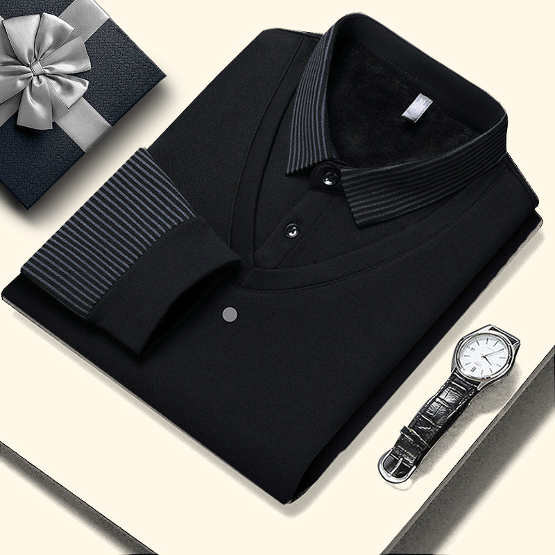 🖤Black Friday Special: 50% OFF!🖤 ❄️Striped Lapel Fake Two-Piece Shirt - Style Made Effortless!🔥