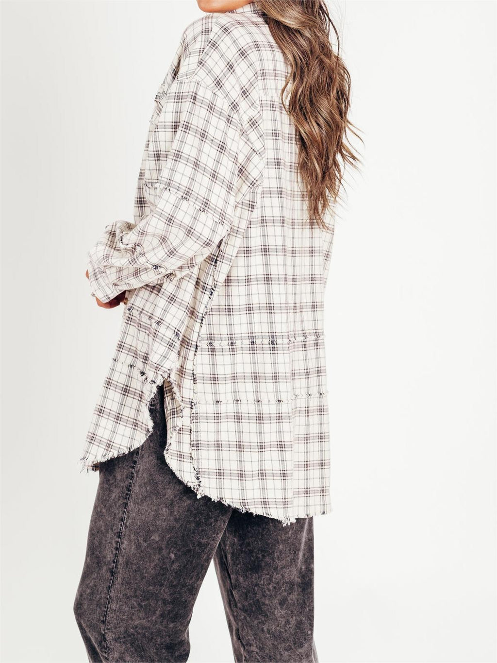 💖LAST DAY SALE 49% OFF🏆Women's Mineral Washed Button Down Plaid Shirt