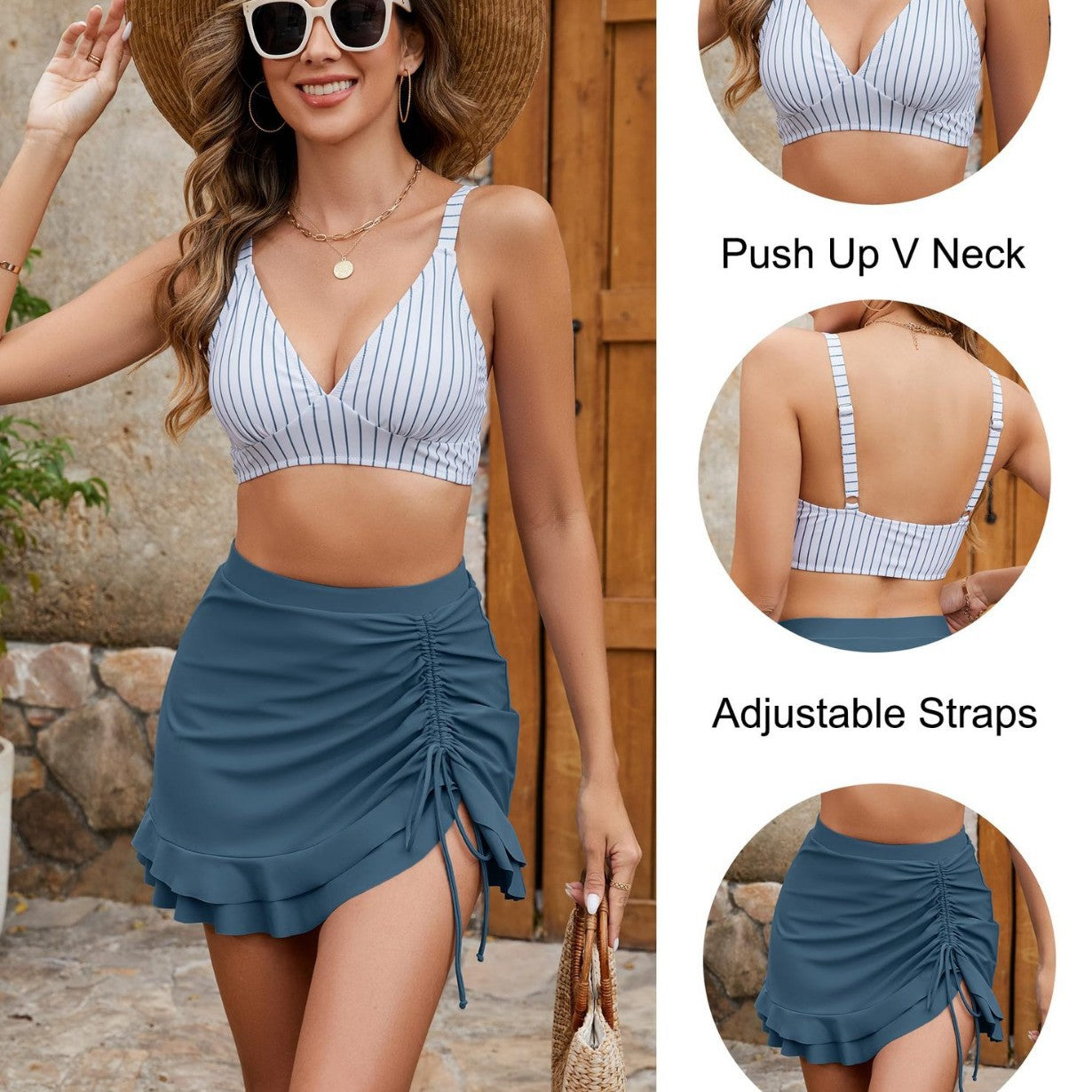 🏝️2025 Summer Hot Sale 49% OFF🌊Gingham High Waisted Tummy Control Bikini Sets👙
