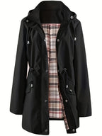 🔥Solid Color Casual Jackets, Waterproof and Windproof Coats, Hooded Windbreakers