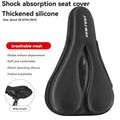 Thickened Silicone Bike Seat Cushion Cover, Shock-Absorbing Breathable Bicycle Saddle Pad with Anti-Slip Bottom