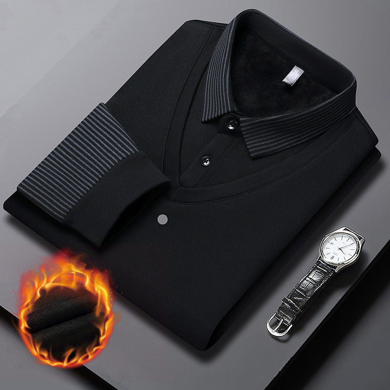 🖤Black Friday Special: 50% OFF!🖤 ❄️Striped Lapel Fake Two-Piece Shirt - Style Made Effortless!🔥