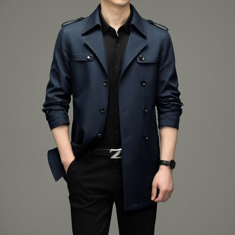 🔥55% discount🔥Men's Medium-Length Trench Coat with Detachable Inner