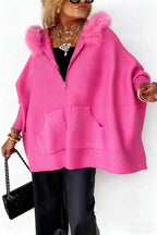 🔥Limited Time Discount 💥Women Fur Collar Solid Color Casual Jacket