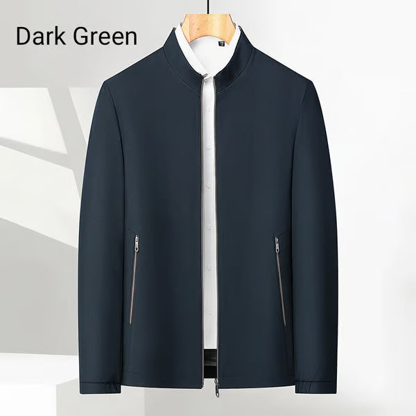 👑Casual jacket with stand-up collar and zip fastening for men