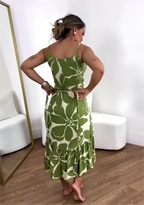 🏖️Summer Hot Sale 49% OFF🌼Women's Casual Resort Print Gathered Tunic Dress