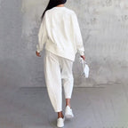 ⏰ Now only 50% off!🔥Round-Neck Long-Sleeved Top ＆ Pants 2-Piece Set | Wrinkle-Free & Breathable |