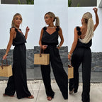 💕Limited Sale 49% OFF💕Women's Sleeveless Wide Leg Jumpsuit