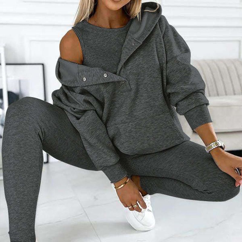 💜 LAST DAY PROMOTION - 50%OFF 💜 Hooded Casual and Comfortable Sweatshirt Suit