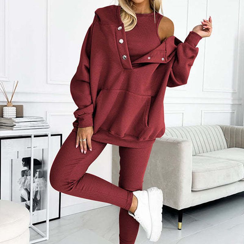 💜 LAST DAY PROMOTION - 50%OFF 💜 Hooded Casual and Comfortable Sweatshirt Suit