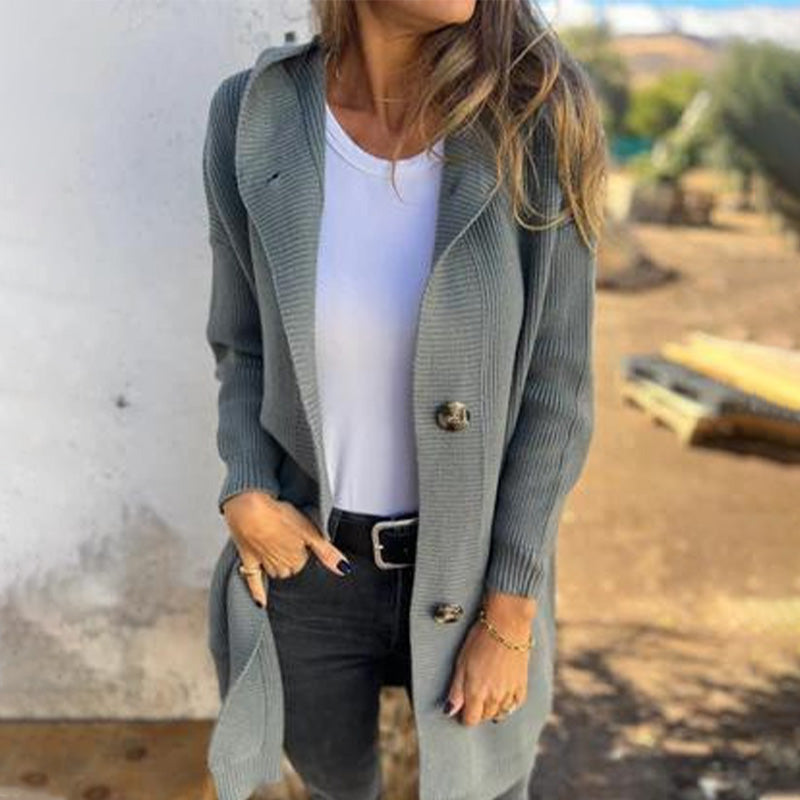 🍂Autumn Special Offer 49% OFF💓Button-down cardigan with hood for women