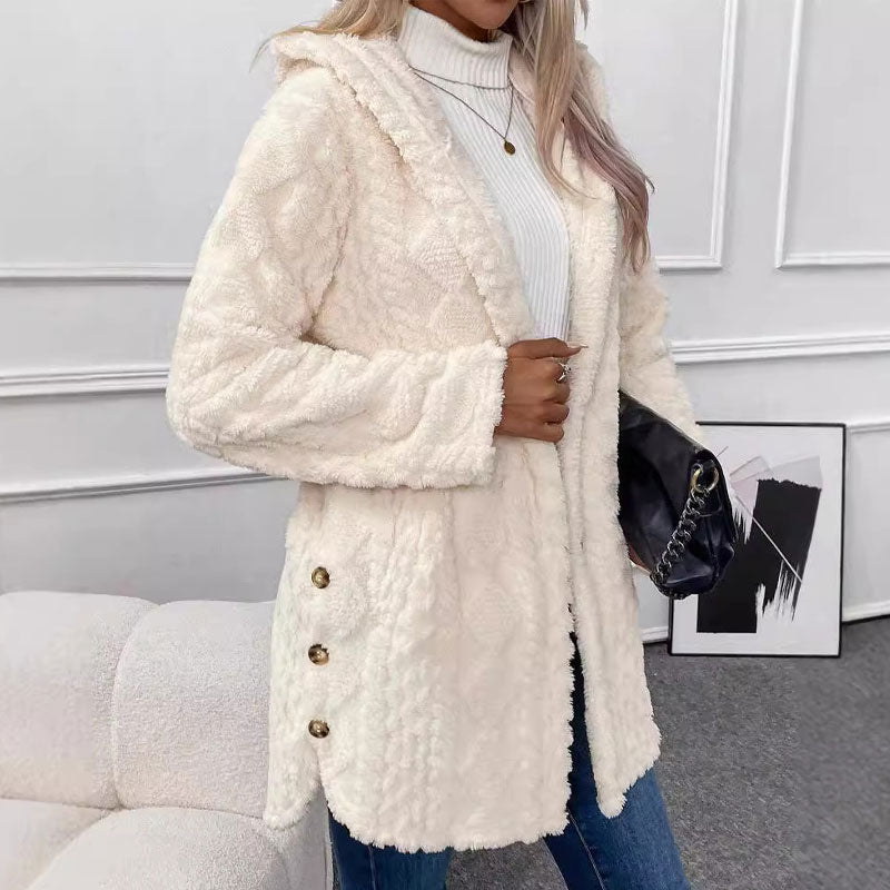 2025 New Arrival- 65% OFF🔥Women's Warm Diamond Pattern Hooded Jacket