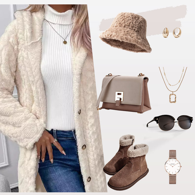 2025 New Arrival- 65% OFF🔥Women's Warm Diamond Pattern Hooded Jacket