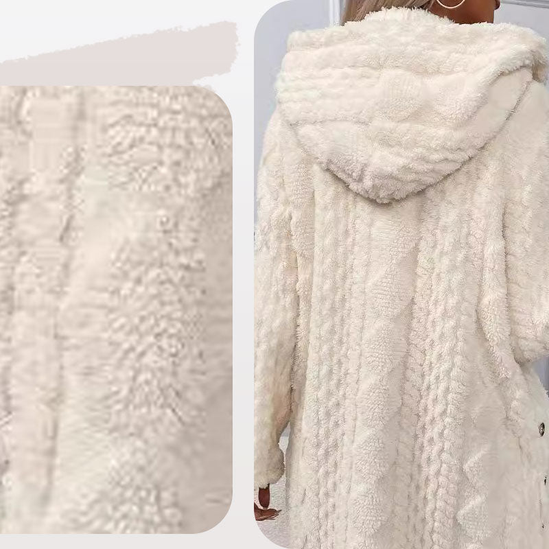 2025 New Arrival- 65% OFF🔥Women's Warm Diamond Pattern Hooded Jacket