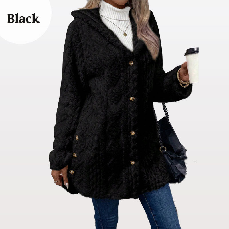 2025 New Arrival- 65% OFF🔥Women's Warm Diamond Pattern Hooded Jacket