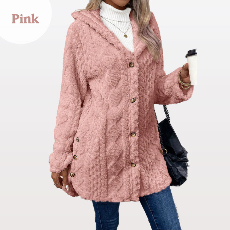 2025 New Arrival- 65% OFF🔥Women's Warm Diamond Pattern Hooded Jacket