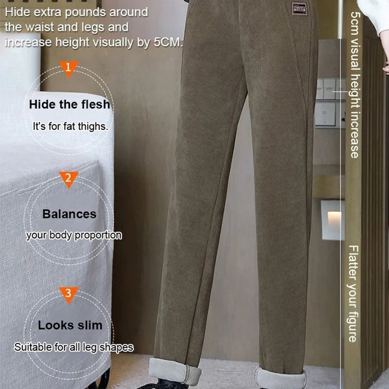 ⏳Women's High-waist Warm Faux Fleece-lined Pants