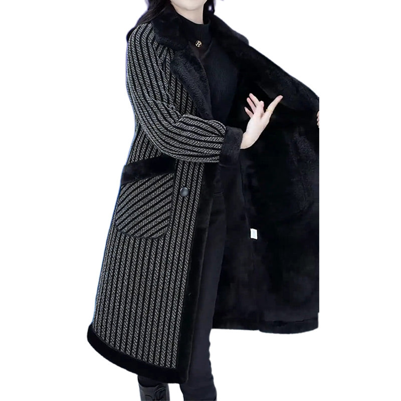 🍂Autumn-Winter Sale – Up to 65% Off❄️ Women's Double Breasted Overcoat with Plush Lining