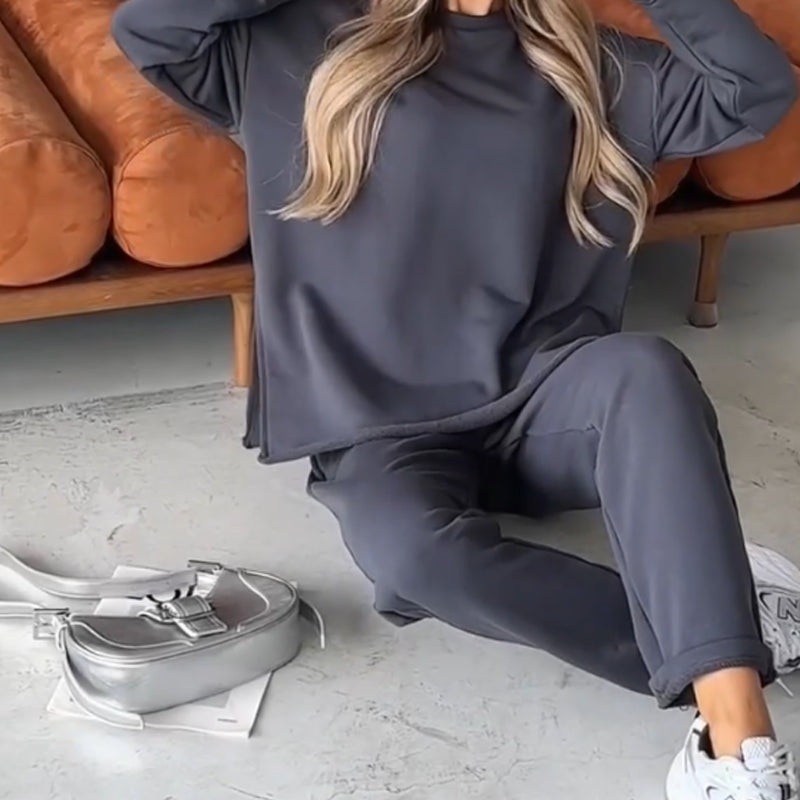 🎄Women's Casual Tracksuit Set with Oversized Trousers