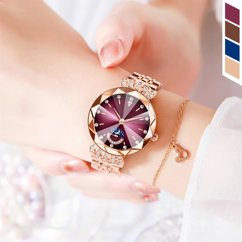 🎀49%OFF New Year Sale🎀Fashionable Diamond Moon Star Watch for Women