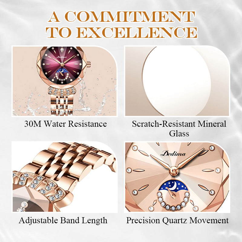 🎀49%OFF New Year Sale🎀Fashionable Diamond Moon Star Watch for Women