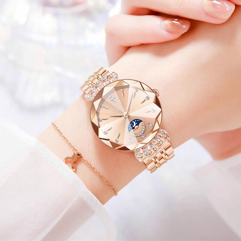 🎀49%OFF New Year Sale🎀Fashionable Diamond Moon Star Watch for Women