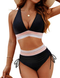 ⏰ Now only 50% off!💥-👙High Waisted Tummy Control Color Block Bikini Sets