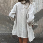 🎉Hot Sale 49% OFF🎉Women’s Cotton Linen Open Front Blazer
