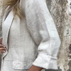 🎉Hot Sale 49% OFF🎉Women’s Cotton Linen Open Front Blazer