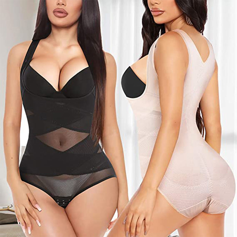 🎉Special Sales - 49% OFF✨3-in-1 Women's Lightweight Mesh Yoga Bodysuit Shaper