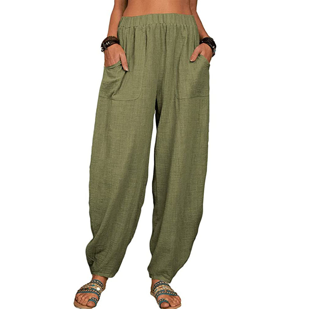 ⏰LAST DAY 49% OFF👚Women's linen and cotton wide leg pants