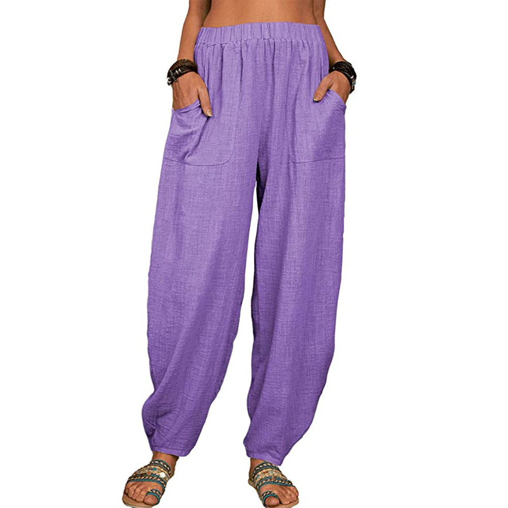 ⏰LAST DAY 49% OFF👚Women's linen and cotton wide leg pants