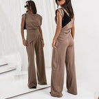 🌟 Elegant solid color two-piece set|Buy more and save more, unlock a high-end 👗 atmosphere