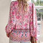 💖LAST DAY SALE 49% OFF💖Women's Fashion Printed v-Neck Long Sleeve Shirt