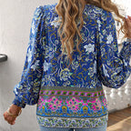 💖LAST DAY SALE 49% OFF💖Women's Fashion Printed v-Neck Long Sleeve Shirt
