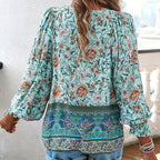 💖LAST DAY SALE 49% OFF💖Women's Fashion Printed v-Neck Long Sleeve Shirt