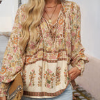 💖LAST DAY SALE 49% OFF💖Women's Fashion Printed v-Neck Long Sleeve Shirt