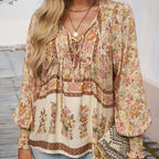 💖LAST DAY SALE 49% OFF💖Women's Fashion Printed v-Neck Long Sleeve Shirt