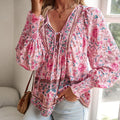 💖LAST DAY SALE 49% OFF💖Women's Fashion Printed v-Neck Long Sleeve Shirt